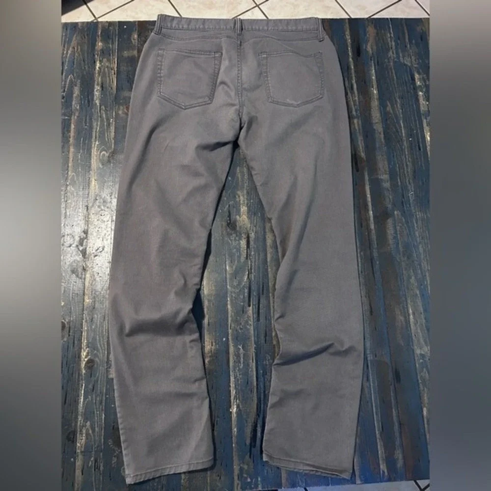 Gray Five Pocket Pants Cotton Blend Trousers 34x34 Business Casual‎ Slim